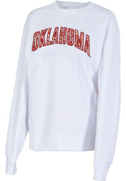 Oklahoma Sooners Womens White Sport Crew Sweatshirt
