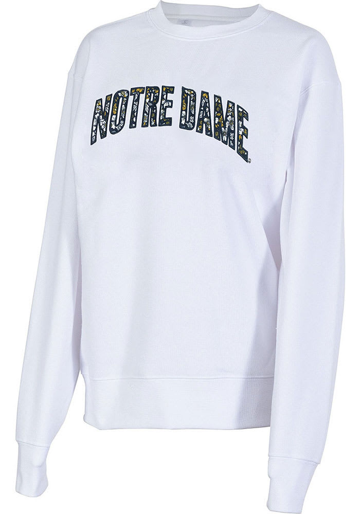Notre Dame Fighting Irish Womens White Sport Crew Sweatshirt