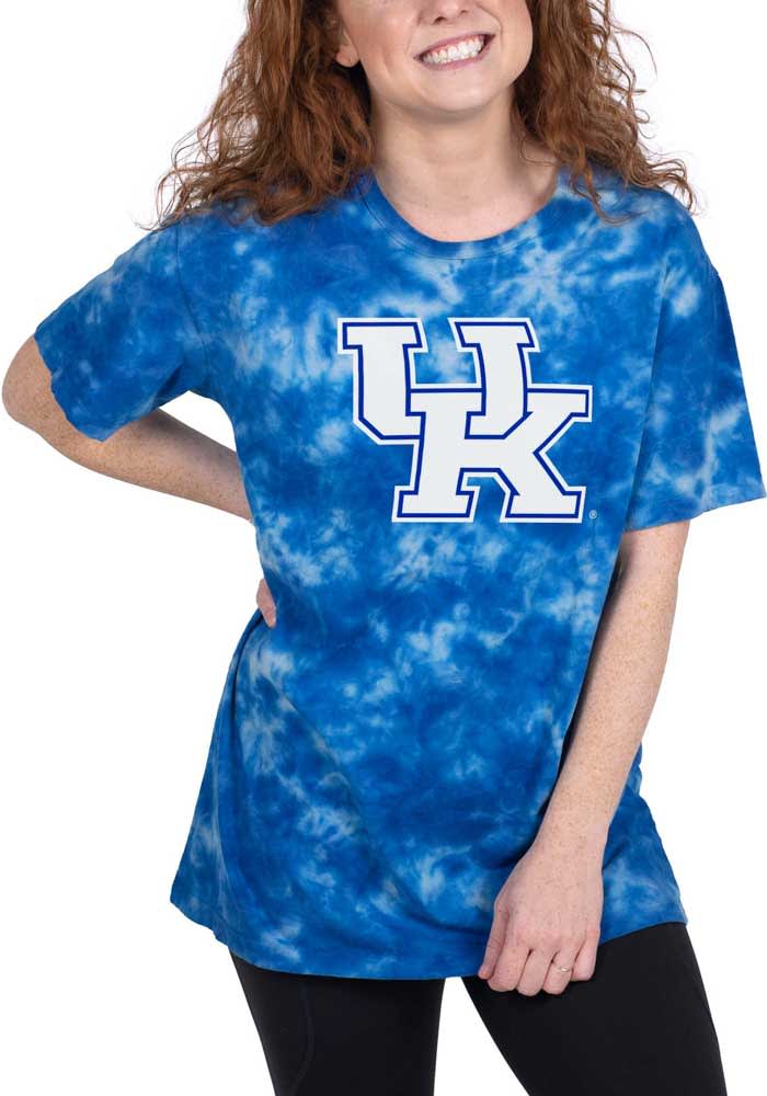 Kentucky Wildcats Womens Blue Dye Pattern Short Sleeve T-Shirt