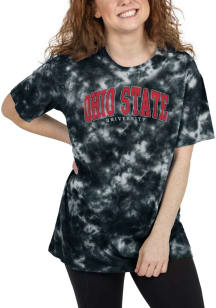 Ohio State Buckeyes Womens Black Tie Dye Short Sleeve T-Shirt