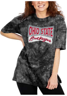 Ohio State Buckeyes Cloud Dye Short Sleeve T-Shirt - Black