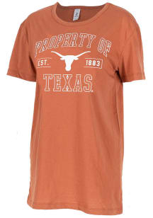 Texas Longhorns Womens Burnt Orange Oversized Short Sleeve T-Shirt