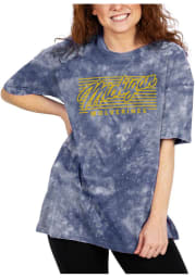 Michigan Wolverines Womens Navy Blue Cloud Dye Short Sleeve T-Shirt