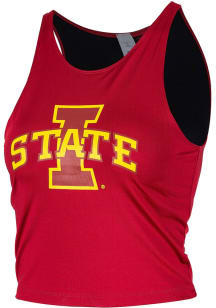 Iowa State Cyclones Womens Crimson Cropped First Down Tank Top