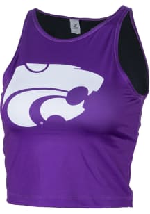 K-State Wildcats Womens Purple Cropped First Down Tank Top