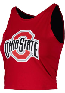 Ohio State Buckeyes Womens Red Cropped First Down Tank Top
