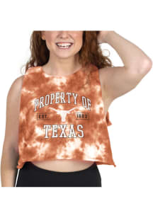 Texas Longhorns Womens Burnt Orange Tie Dye Muscle Tank Top
