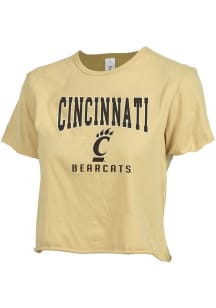 Cincinnati Bearcats Classic Crop Short Sleeve T-Shirt - Tan