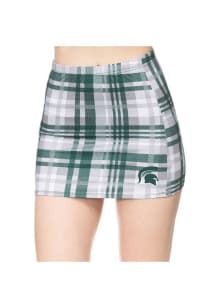 Michigan State Spartans Womens Green Plaid Mini Skirt