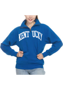 Kentucky Wildcats Womens Blue Sport Fleece 1/4 Zip Pullover