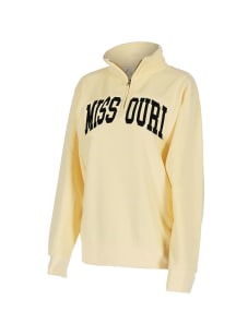 Missouri Tigers Womens Yellow Sport Fleece 1/4 Zip Pullover