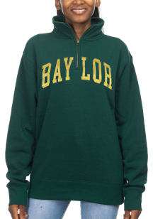 Baylor Bears Womens Green Sport Fleece 1/4 Zip Pullover