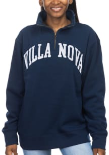 Villanova Wildcats Womens Navy Blue Sport Fleece 1/4 Zip Pullover