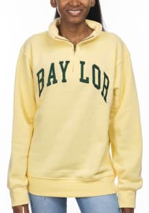 Baylor Bears Womens Yellow Sport Fleece 1/4 Zip Pullover