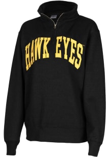 Womens Black Iowa Hawkeyes Sport Fleece 1/4 Zip Pullover