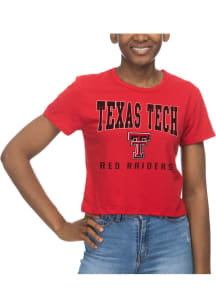 Texas Tech Red Raiders Womens Red Crop Short Sleeve T-Shirt