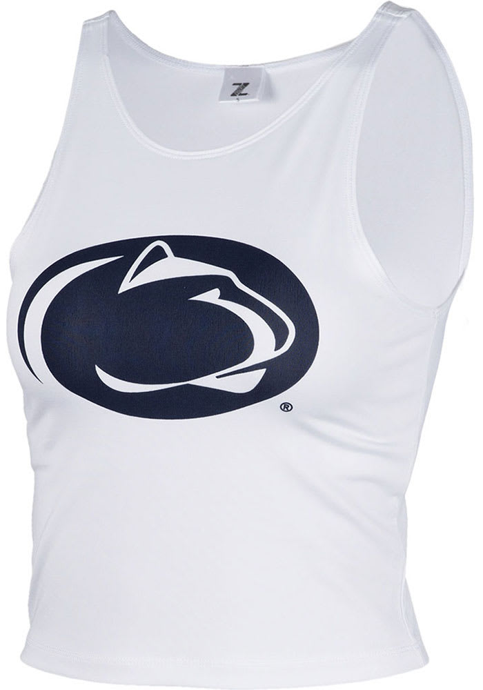 Colosseum Women's Penn State Nittany Lions White Cropped Jersey, Medium