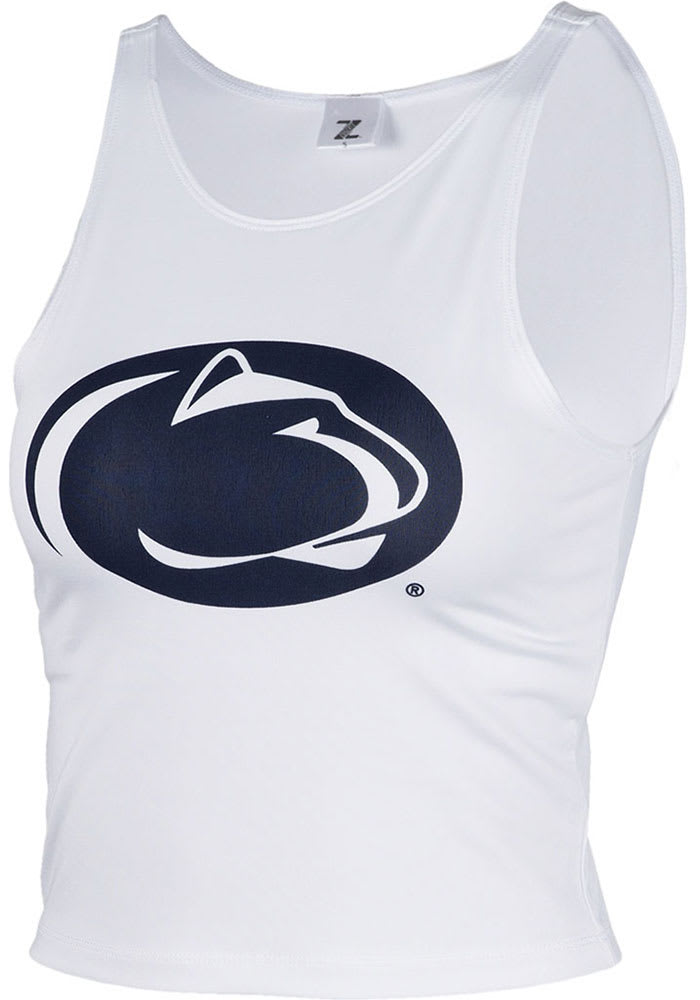Penn State Nittany Lions Womens White First Down Crop Tank Top