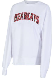 Cincinnati Bearcats Womens White Sport Crew Sweatshirt