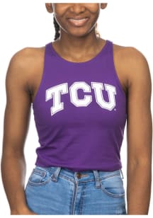 TCU Horned Frogs Womens Purple First Down Crop Tank Top