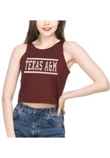 Texas A&amp;M Aggies Womens Maroon First Down Crop Tank Top