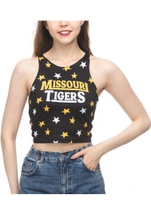 Missouri Tigers Womens Gold Star First Down Crop Tank Top
