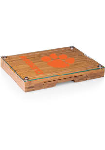 Clemson Tigers Concerto Tool Set and Glass Top Cheese Serving Tray