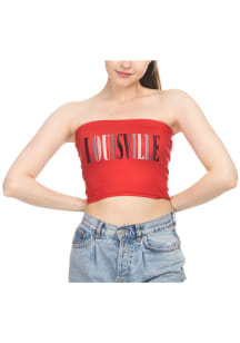 Louisville Cardinals Womens Red Tube Top Tank Top