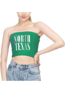 North Texas Mean Green Womens Kelly Green Tube Top Tank Top