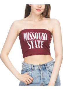 Missouri State Bears Womens Maroon Tube Top Tank Top