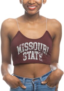 Missouri State Bears Womens Maroon Crop Skinny Strap Tank Top