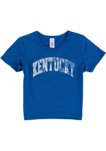 Kentucky Wildcats Girls Blue Tie Dye Wordmark Short Sleeve Tee