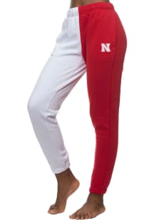 Nebraska Cornhuskers Womens Two Tone Jogger White Sweatpants