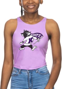 K-State Wildcats Womens Lavender First Down Tank Top