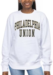 Philadelphia Union Womens White Fleece Crew Sweatshirt