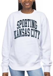 Sporting Kansas City Womens White Fleece Crew Sweatshirt