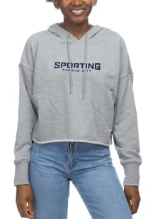 Sporting Kansas City Womens Grey Terry Hooded Sweatshirt