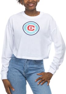 Chicago Fire Womens White Drop LS Tee