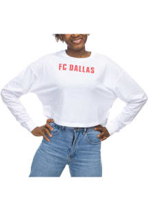 FC Dallas Womens White Drop LS Tee