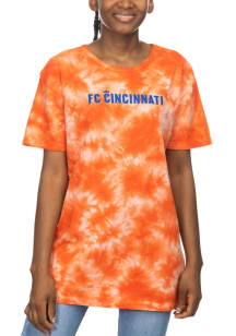 FC Cincinnati Womens Orange Cloud Short Sleeve T-Shirt