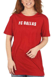 FC Dallas Womens Red Oversized Short Sleeve T-Shirt