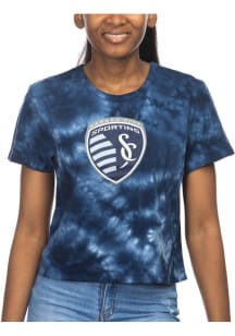 Sporting Kansas City Womens Navy Blue Cloud Short Sleeve T-Shirt