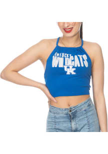 Kentucky Wildcats Womens Blue Halter Tank Top