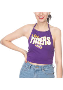 LSU Tigers Womens Purple Halter Tank Top