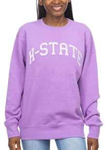 Womens Lavender K-State Wildcats Sport Crew Sweatshirt