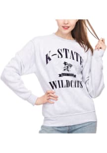 Womens Ash K-State Wildcats Sport Crew Sweatshirt