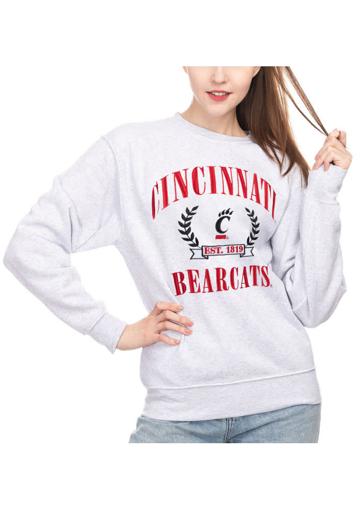 Cincinnati Bearcats Womens Grey Sport Crew Sweatshirt