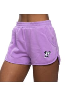 K-State Wildcats Womens Lavender Fleece Shorts