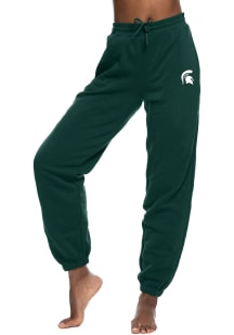 Michigan State Spartans Womens Fleece Green Sweatpants