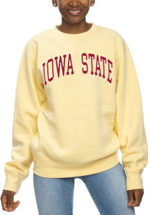 Iowa State Cyclones Womens Yellow Sport Crew Sweatshirt